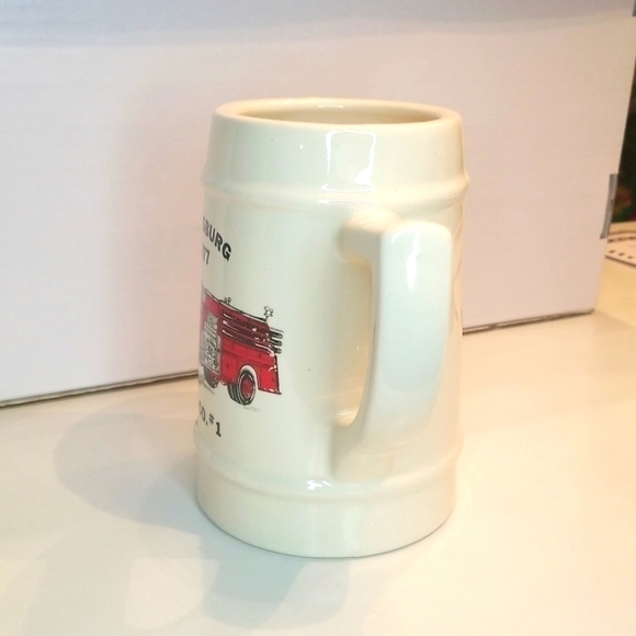 BEER Stein Firetruck Christmas Season Winter Reads Pennsburg 1977 Fire Co. #1 - Picture 5 of 13